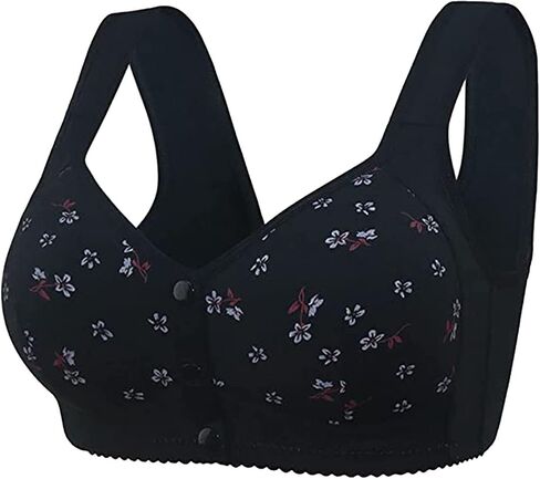 Daisy Bras للنساء الأكبر سناً الإغلاق الأمامي للقطن مريح صدرية بالإضافة إلى الحجم الأمامي الصدرية in Kuwait