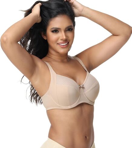 Women's Everyday Bra Underwire Lace Unpadded Push Up Bra Full Coverage for Plus Size Big Bust in Saudi Arabia