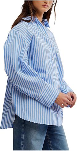 Free People Women's Sabine Striped Articulated Shirt in Saudi Arabia