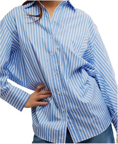 Free People Women's Sabine Striped Articulated Shirt in Saudi Arabia