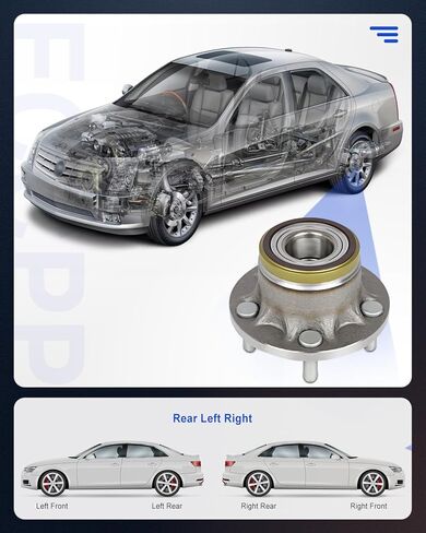 محور عجلة ECCPP وتجميع الحامل الخلفي 512439 من أجل Ford Transit Connect 2010-2013 5 محامل عجلات Lugs مع ABS 2PCS in Kuwait