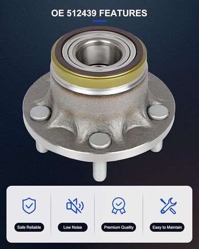 محور عجلة ECCPP وتجميع الحامل الخلفي 512439 من أجل Ford Transit Connect 2010-2013 5 محامل عجلات Lugs مع ABS 2PCS in Kuwait