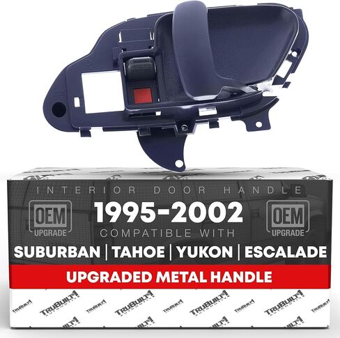 Interior Front/Rear Driver Door Handle - Compatible with 1995-1999 Chevrolet GMC C1500 & K1500 Suburban, C2500 & K2500 Suburban, 95-00 C3500 & K3500, 95-02 C3500HD, C5500 - Blue - OEM 15708045, 77572 in Saudi Arabia