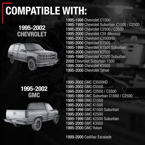 Interior Front/Rear Driver Door Handle - Compatible with 1995-1999 Chevrolet GMC C1500 & K1500 Suburban, C2500 & K2500 Suburban, 95-00 C3500 & K3500, 95-02 C3500HD, C5500 - Blue - OEM 15708045, 77572 in Saudi Arabia