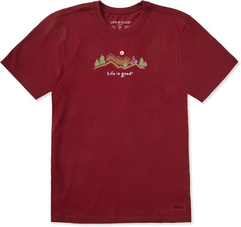 Life is Good Men's Crusher T, Short Sleeve Cotton Crew Neck Graphic Tee Shirt, Bike Vista in Saudi Arabia