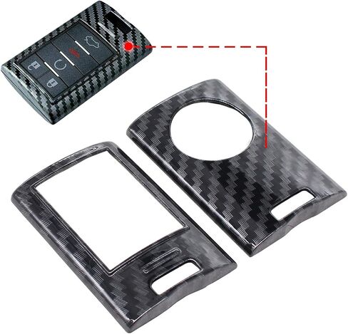Newyall Carbon Fiber Key Key Fob Cover Cover Case for ATS CTS Escalade SRX 2009-2014 SRX DTS 2008-2010 Corvette 2014-2019 in Saudi Arabia