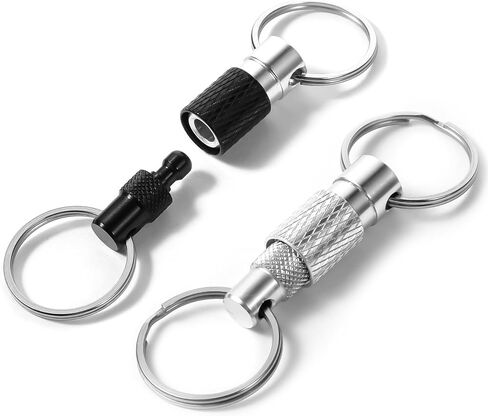 BEWUDY 2PCS QUICE إصدار مفاتيح المفاتيح ، حلقة مفتاح قابلة للفصل السريع مفتاح المفتاح ، سلاسل مفتاح سلامة المعادن للرجال للرجال in Saudi Arabia