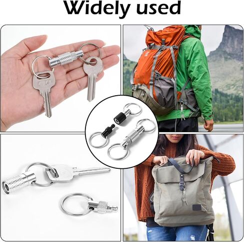 BEWUDY 2PCS QUICE إصدار مفاتيح المفاتيح ، حلقة مفتاح قابلة للفصل السريع مفتاح المفتاح ، سلاسل مفتاح سلامة المعادن للرجال للرجال in Saudi Arabia