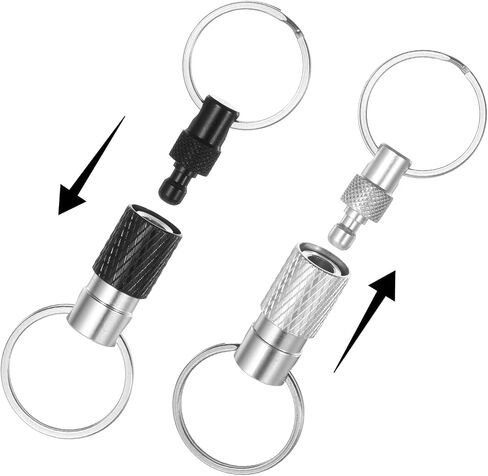 BEWUDY 2PCS QUICE إصدار مفاتيح المفاتيح ، حلقة مفتاح قابلة للفصل السريع مفتاح المفتاح ، سلاسل مفتاح سلامة المعادن للرجال للرجال in Saudi Arabia