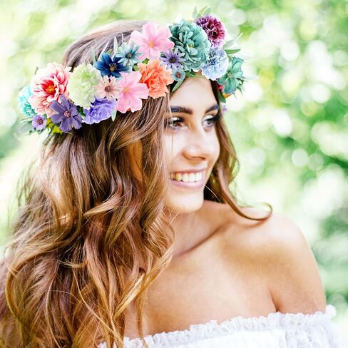 Cindeer 200 Pcs Fake Flower Heads for Crafts Mini Silk Flower Heads Faux Rose Artificial Daisy Blossom Heads Decorative Flowers for Home Bride Bridesmaid Wedding Centerpieces, 2-7 cm(Blue, Purple) in Saudi Arabia