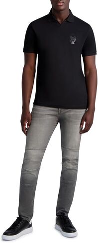 KARL LAGERFELD Men's Karl Armour Johnny Collar Polo in Kuwait