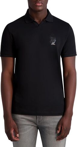 KARL LAGERFELD Men's Karl Armour Johnny Collar Polo in Kuwait