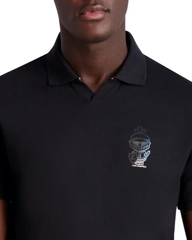 KARL LAGERFELD Men's Karl Armour Johnny Collar Polo in Kuwait