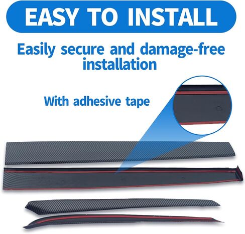 غلاف غطاء لوحة القيادة وغطاء لوحة ذراع الباب الأمامي لغطاء الأذرع لـ Tesla Model 3 2021 2022 2023 و Model Y 2019-2024 الملحقات الداخلية ، ألياف الكربون اللامعة ، 4 مساءً in Kuwait