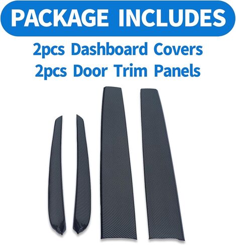 غلاف غطاء لوحة القيادة وغطاء لوحة ذراع الباب الأمامي لغطاء الأذرع لـ Tesla Model 3 2021 2022 2023 و Model Y 2019-2024 الملحقات الداخلية ، ألياف الكربون اللامعة ، 4 مساءً in Kuwait