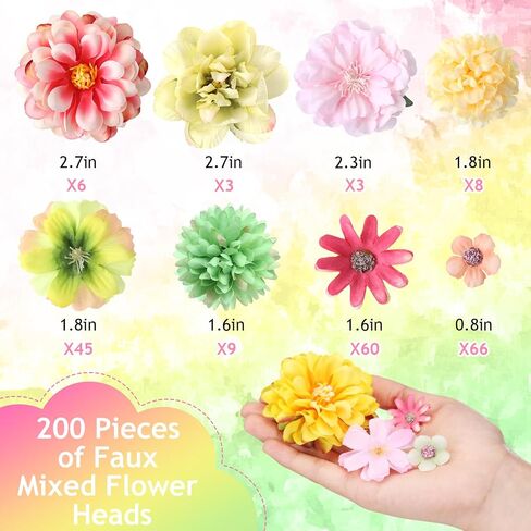 Cindeer 200 pcs رؤوس زهرة مزيفة للحرف الصغيرة الحريرية الزهرة رؤوس فو روز الاصطناعية الاصطناعية أزهار الرؤوس الزخارف الزخرفة للمنزل العروس وسط الزفاف الزفاف ، 2-7 سم (الأزرق ، الأرجواني) in Kuwait