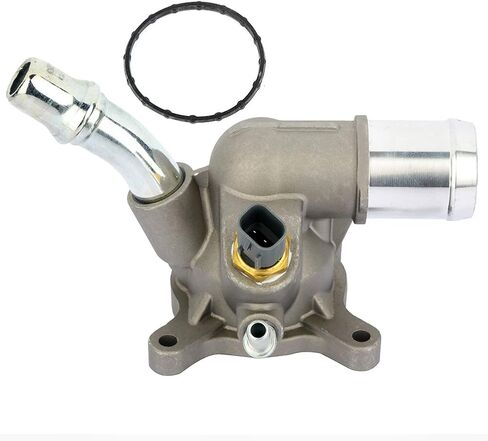 Lujuntec Soolant Thermostat Fit لجيب شيروكي 2014-2019 ، لجيب Compass 2017-2018 ، لجيب Renegade 2015-2018 ، لرام Promaster City 2015-2016 Inlet Water Inlet (استبدال 5047772AB) in Saudi Arabia