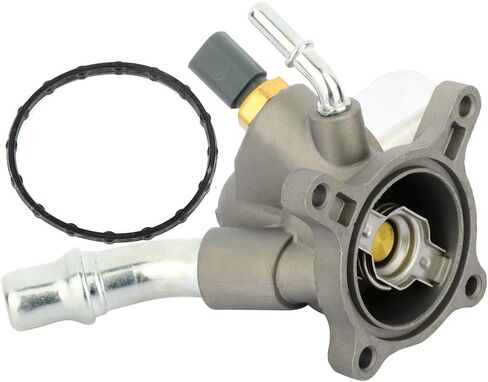 Lujuntec Soolant Thermostat Fit لجيب شيروكي 2014-2019 ، لجيب Compass 2017-2018 ، لجيب Renegade 2015-2018 ، لرام Promaster City 2015-2016 Inlet Water Inlet (استبدال 5047772AB) in Saudi Arabia