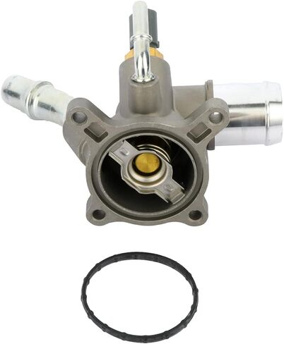 Lujuntec Soolant Thermostat Fit لجيب شيروكي 2014-2019 ، لجيب Compass 2017-2018 ، لجيب Renegade 2015-2018 ، لرام Promaster City 2015-2016 Inlet Water Inlet (استبدال 5047772AB) in Saudi Arabia