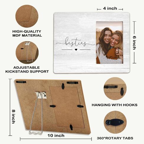 Bestie Friend Picture Frame, Friendship Gifts for Women, Bestie Gifts for Women, BFF Gifts, Gifts for Best Friends, Bestie Friend Photo Frame 4x6 in Saudi Arabia