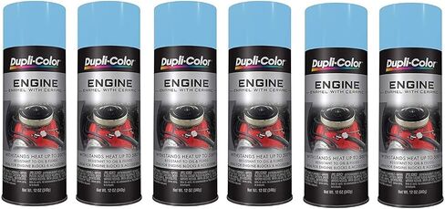 Dupli-Color DE1610 Ceramic Pontiac Blue Engine Paint - 12 oz. (6) in Saudi Arabia