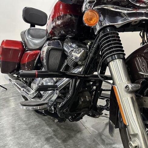 Mofun Engine Guard Highway Crash Bar Compatible with Harley Touring, Flat-Out Bar Fit Street Road Electra Glide Road King 2014-Later, Gloss Black in Saudi Arabia