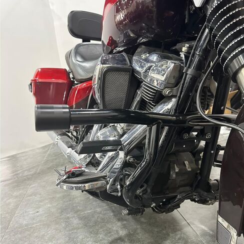 Mofun Engine Guard Highway Crash Bar Compatible with Harley Touring, Flat-Out Bar Fit Street Road Electra Glide Road King 2014-Later, Gloss Black in Saudi Arabia