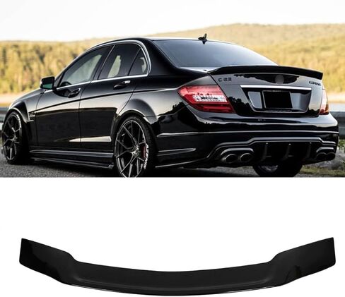 جناح المفسد الخلفي متوافق مع 2008-2014 Benz W204 C250 C63 Duckbill Gloss Black in Kuwait