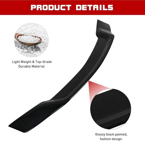 جناح المفسد الخلفي متوافق مع 2008-2014 Benz W204 C250 C63 Duckbill Gloss Black in Kuwait