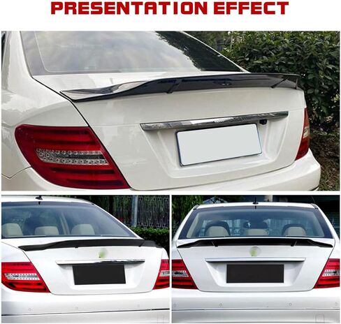 جناح المفسد الخلفي متوافق مع 2008-2014 Benz W204 C250 C63 Duckbill Gloss Black in Kuwait