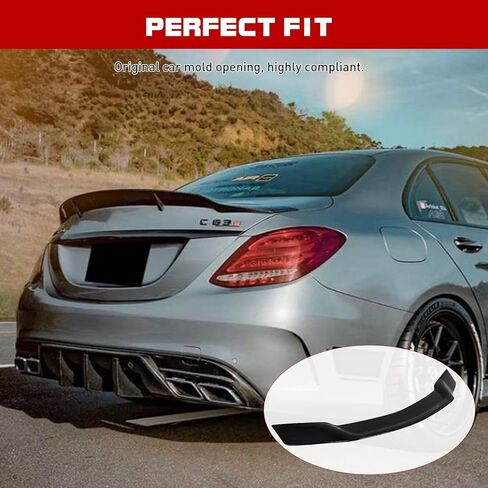 جناح المفسد الخلفي متوافق مع 2008-2014 Benz W204 C250 C63 Duckbill Gloss Black in Kuwait