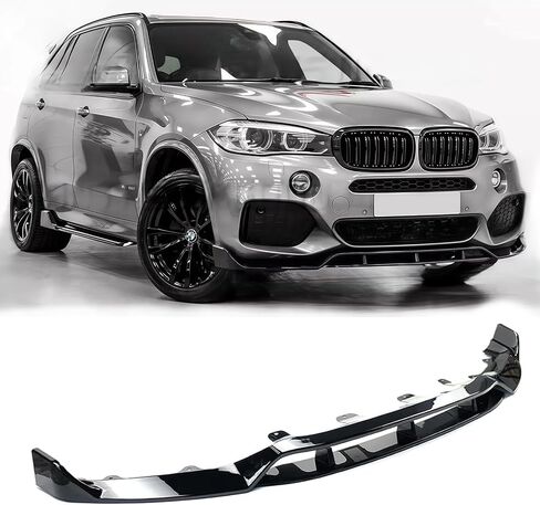 Front Bumper Lip 4Pcs Compatible with For BMW F15 X5 M Sport 2014 2015 2016 2017 2018 Double Deck Front Bumper Lip Splitter (Glossy Black) in Saudi Arabia