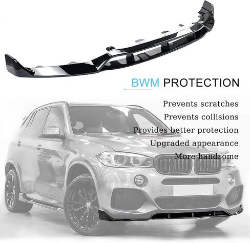 Front Bumper Lip 4Pcs Compatible with For BMW F15 X5 M Sport 2014 2015 2016 2017 2018 Double Deck Front Bumper Lip Splitter (Glossy Black) in Saudi Arabia