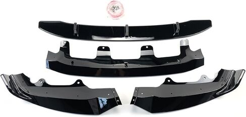 Front Bumper Lip 4Pcs Compatible with For BMW F15 X5 M Sport 2014 2015 2016 2017 2018 Double Deck Front Bumper Lip Splitter (Glossy Black) in Saudi Arabia