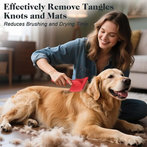 2pcs فرشاة slicker للكلاب ومشط الحيوانات الأليفة ، فرشاة تكييف الكلاب المهنية (Goldendoodles ، القلطي ، labradoodles) مع دبابيس طويلة إضافية لإزالة التشابك ، عقدة ولوازم الحصير (كبيرة ، زرقاء) in Kuwait