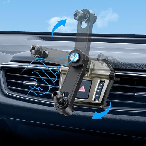 ELOHEI لحامل هاتف Nissan Rogue مع قاعدة مخصصة، حامل هاتف السيارة لملحقات Nissan Rogue 2014-2020، حامل هاتف Rogue بدون استخدام اليدين للهواتف 4.7-7 بوصات (HE05) in Kuwait