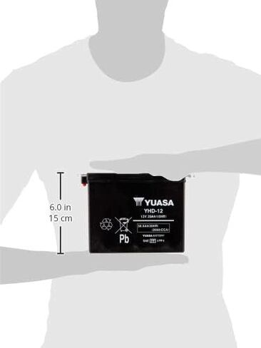 Yuasa Battery, YUAM22H12 (YHD-12H), Black in Saudi Arabia