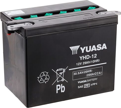 Yuasa Battery, YUAM22H12 (YHD-12H), Black in Saudi Arabia