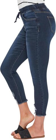 Royalty For Me Womens Women's Petite High Rise Denim Ankle Jogger in Saudi Arabia