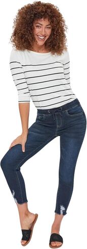 Royalty For Me Womens Women's Petite High Rise Denim Ankle Jogger in Saudi Arabia