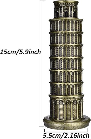 Cutbar 6 بوصة البرج النموذجية لعمارة PISA ، التماثيل التذكارية الشهيرة لإيطاليا هدايا ديكور سطح المكتب (البرونز) in Saudi Arabia