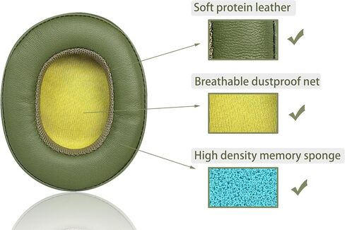 Replacement Ear Pads Compatible with Skullcandy Crusher Wireless/Crusher360/Hesh3/Hesh ANC/Hesh Evo/Venue ANCheadphones, Akkiv Replacement Ear Pads Made of Protein Leather and Memory Foam (Black) in Kuwait