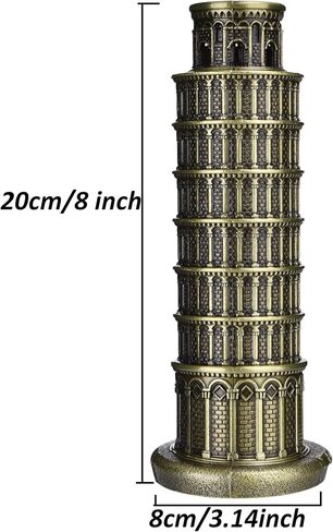 Cutbar 6 بوصة البرج النموذجية لعمارة PISA ، التماثيل التذكارية الشهيرة لإيطاليا هدايا ديكور سطح المكتب (البرونز) in Kuwait