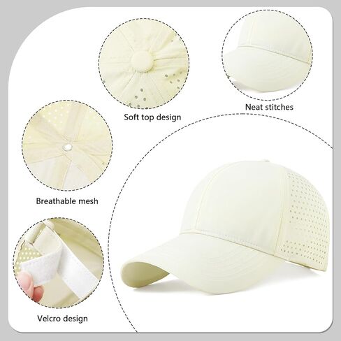 قبعة البيسبول الجافة السريعة المنحنية القبعة Snapback قبعة ليزر قطع الكرة قبعة الكرة غلاف غولف للرجال النساء in Kuwait