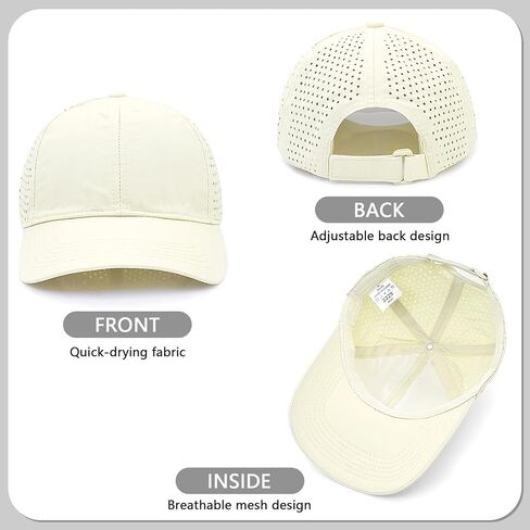 قبعة البيسبول الجافة السريعة المنحنية القبعة Snapback قبعة ليزر قطع الكرة قبعة الكرة غلاف غولف للرجال النساء in Kuwait