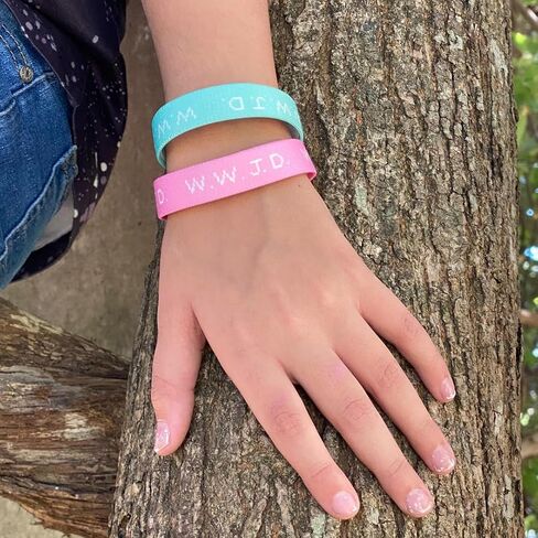 WWJD Bracelets - Elastic Bands - 1 Pack - Christian Bracelets, Inspirational Sayings in Saudi Arabia