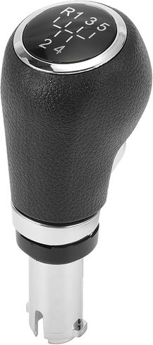 5 Speed Manual Gear Shift Knob, Automotive Gearbox Stick Shifter Lever Knob for Chevrolet Trax 2013-2020 Plastic Faux Leather Black Silver Tone, 1 Pc in Saudi Arabia