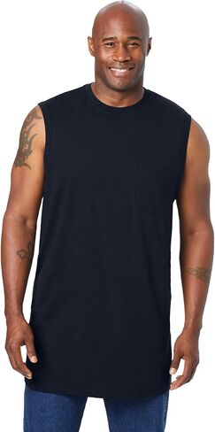 KingSize Men's Big & Tall Shrink-Less Longer-Length Lightweight Muscle Pocket Tee in Saudi Arabia