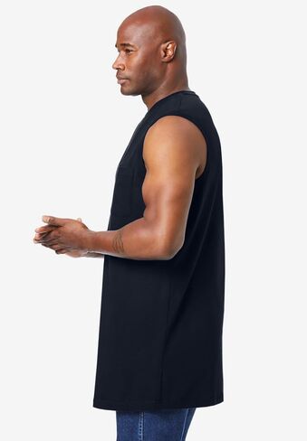 KingSize Men's Big & Tall Shrink-Less Longer-Length Lightweight Muscle Pocket Tee in Saudi Arabia