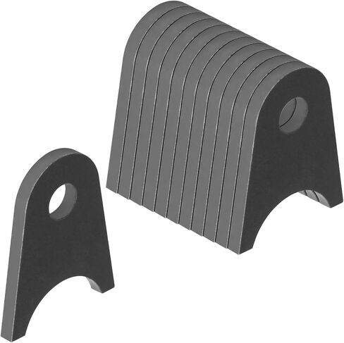 12 Pcs Weld-on Axle Tabs for 1-1/2" Diameter Tube, 2-1/2" Height, Shock Mount Tabs, 1/2" Hole, 7/32" Thick in Saudi Arabia